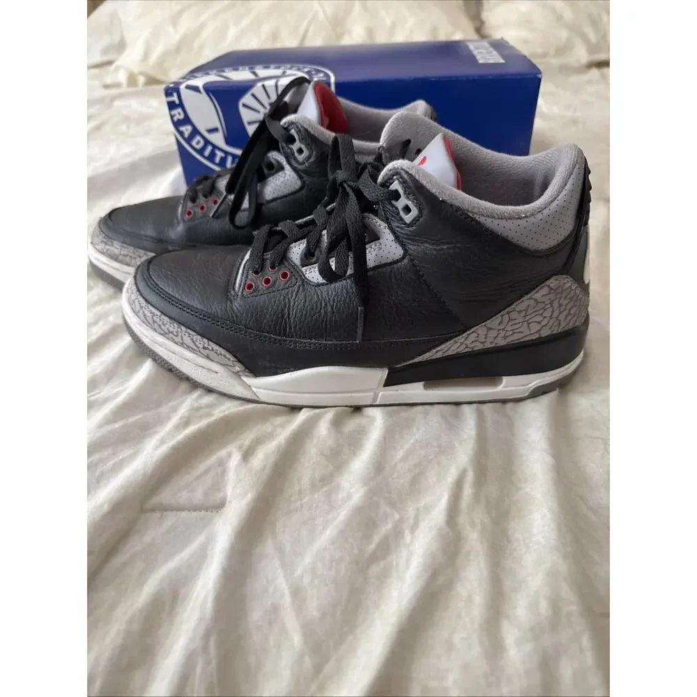 Nike Air Jordan 3 Retro OG Mens 8.5 Black Cement DN3707-010 Elephant Print 2024